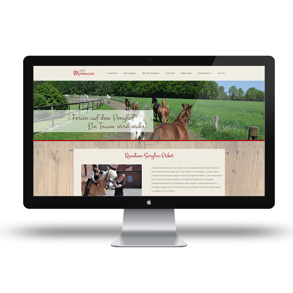 Calcanto Werbeagentur Referenz Ponyhof Mormann Webseite