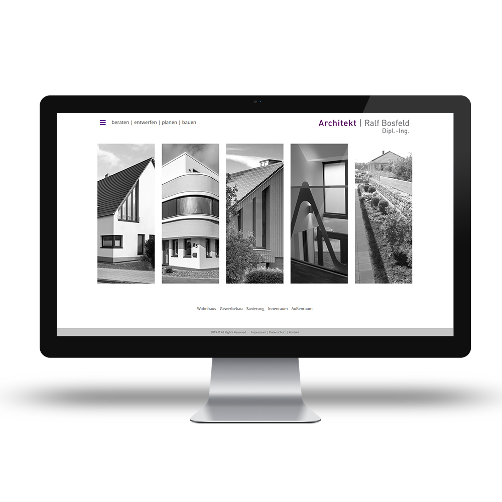 Calcanto Werbeagentur Referenz Architekt Bosfeld Webseite